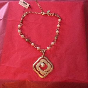 Chico’s Winter Pearl Resin Fashion Necklace